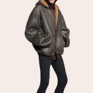 Дубленка Balenciaga с потертостями