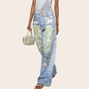 Джинсы Acne Studios с потертостями