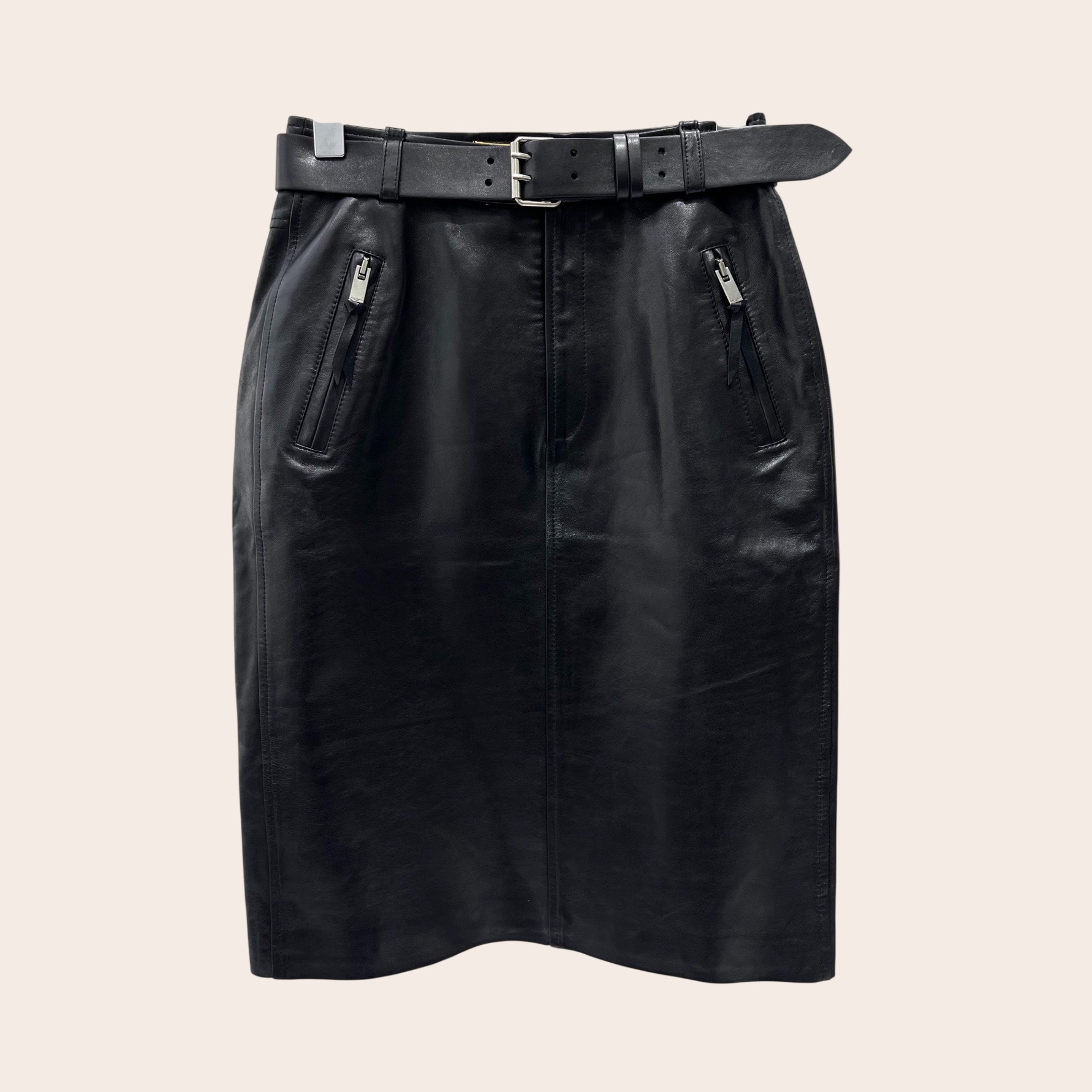 Юбка Saint Laurent  кожаная