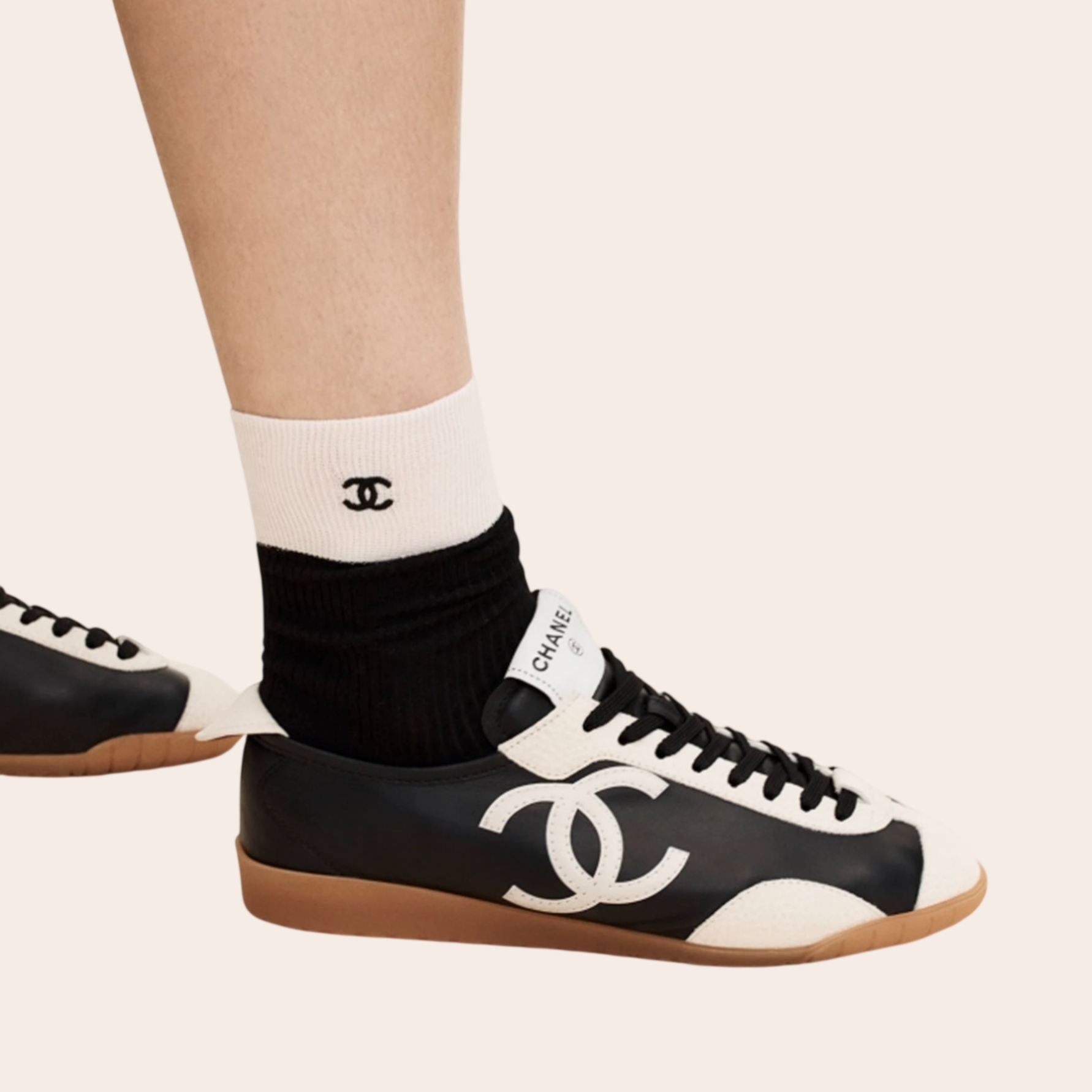 Кеды Chanel на шнуровке