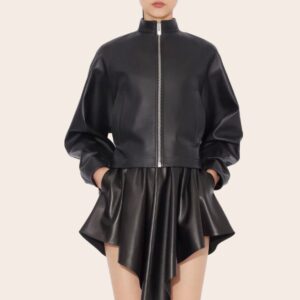 Куртка Alaia кожаная на молнии