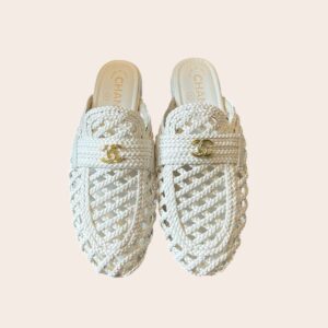 Мюли Chanel из плетеной кожи