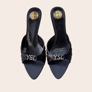 Мюли Saint Laurent Jerry из атласного крепа