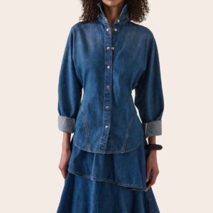 Рубашка Alaia из денима