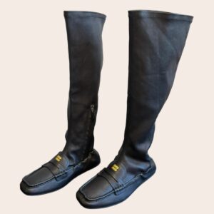 Сапоги Miu Miu из кожи наппа с рюшами