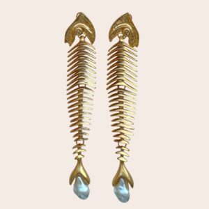Серьги Schiaparelli Fish Skeleton