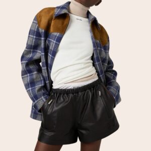 Шорты Miu Miu кожаные