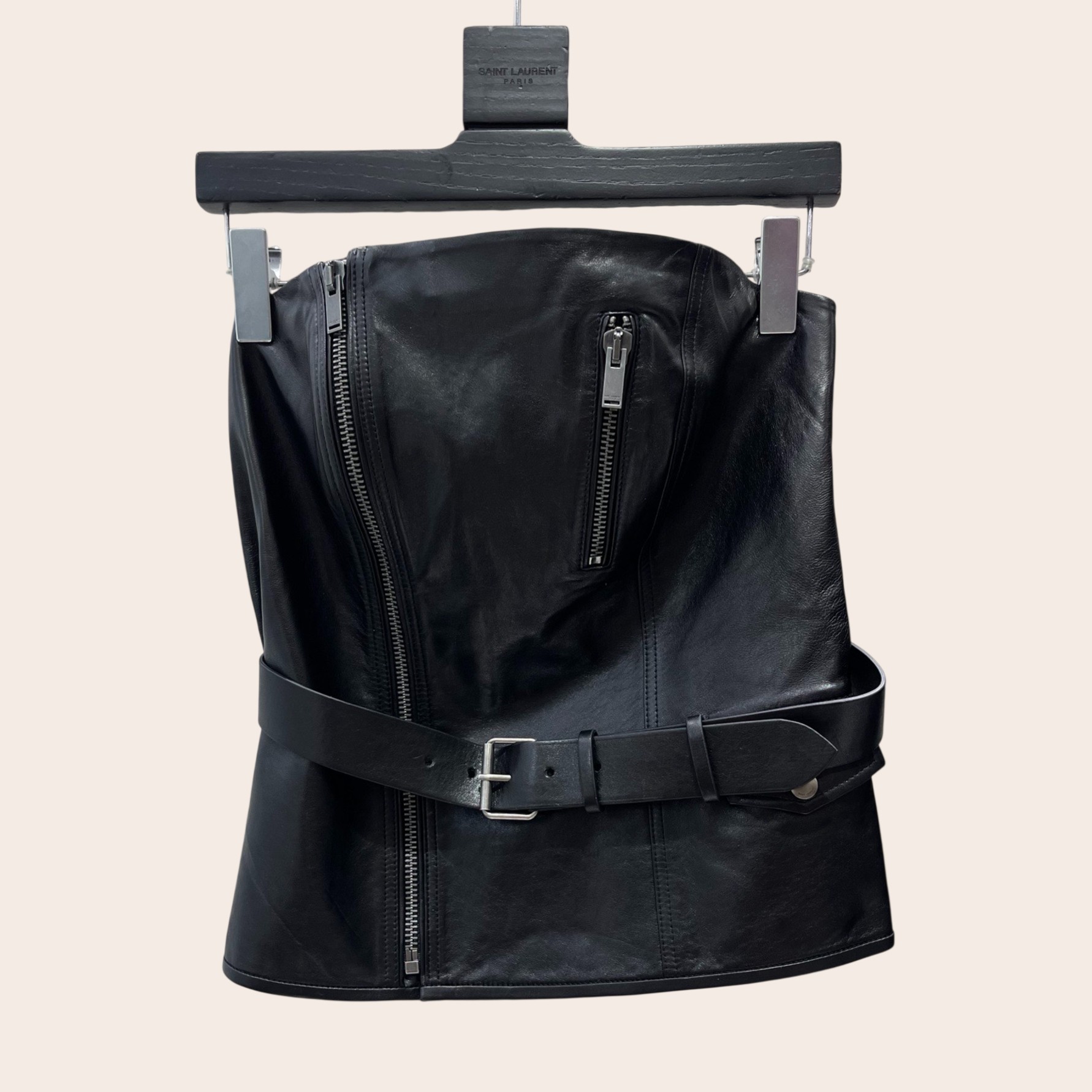 Топ Saint Laurent кожаный