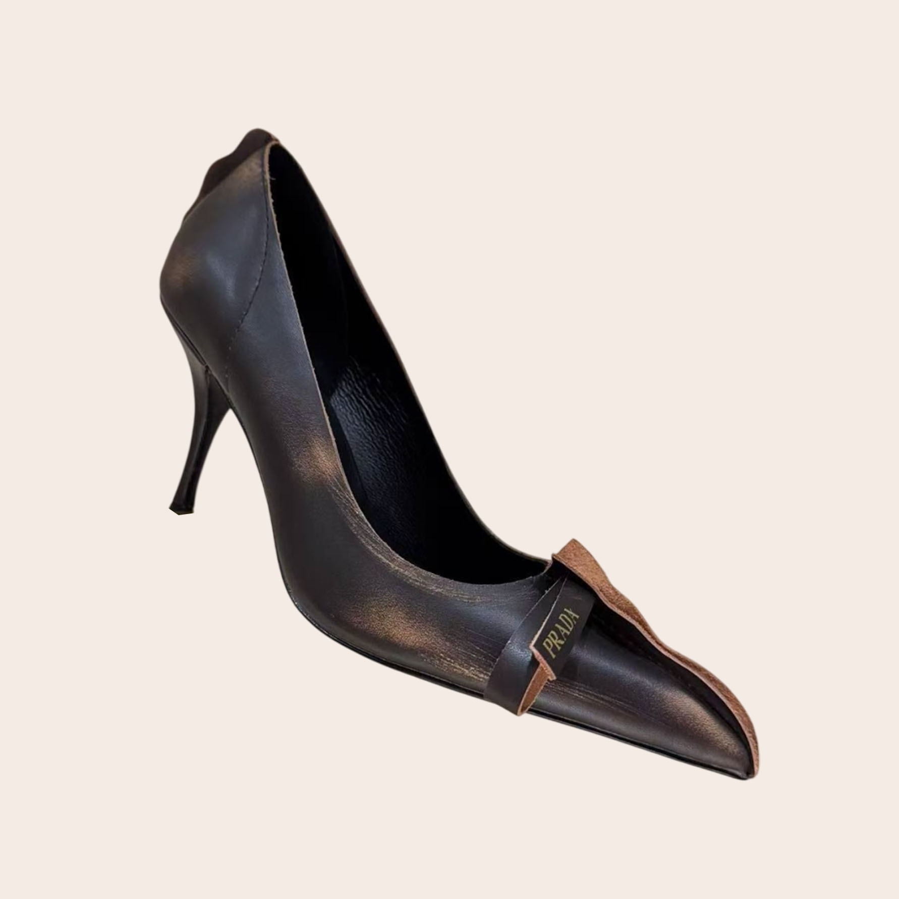 Туфли Prada из антикварной кожи