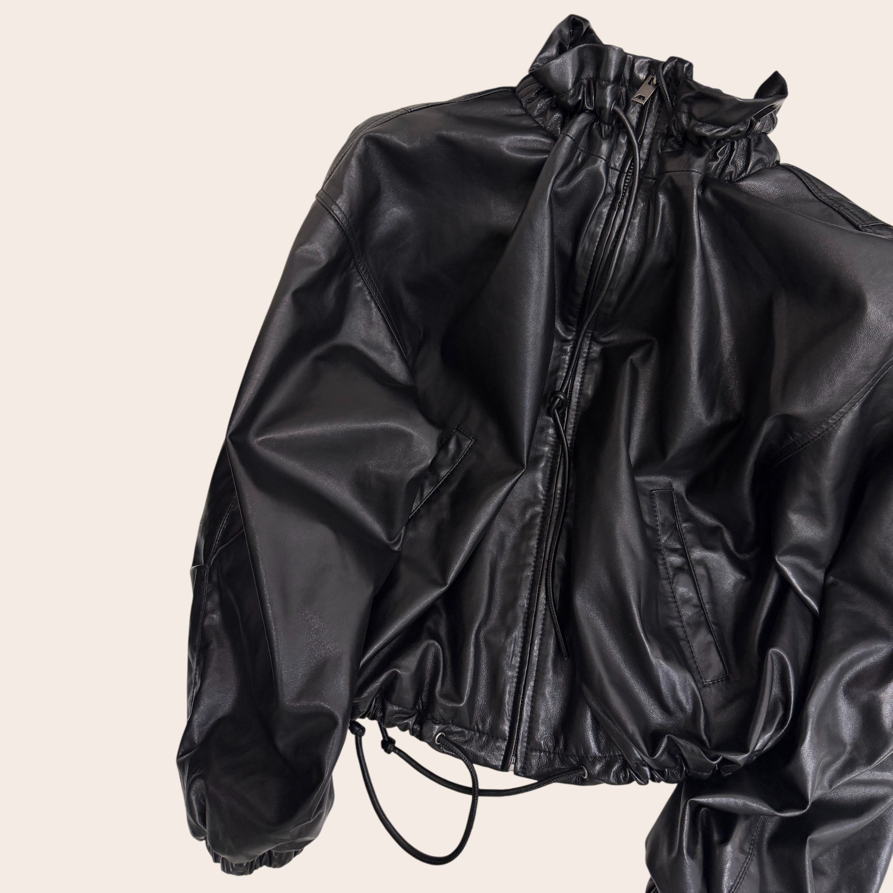 Куртка Saint Laurent с воротником сборкой