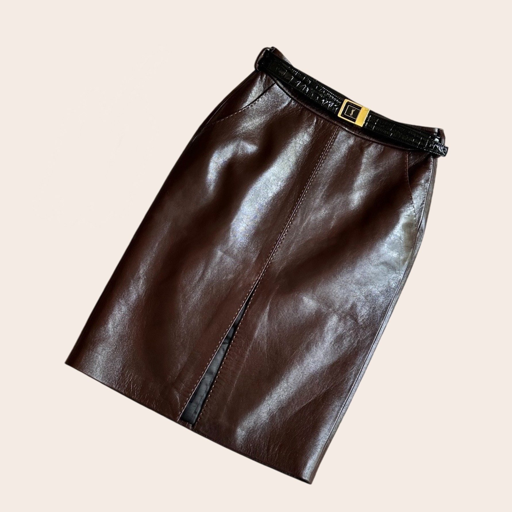 Юбка Saint Laurent с ремнем