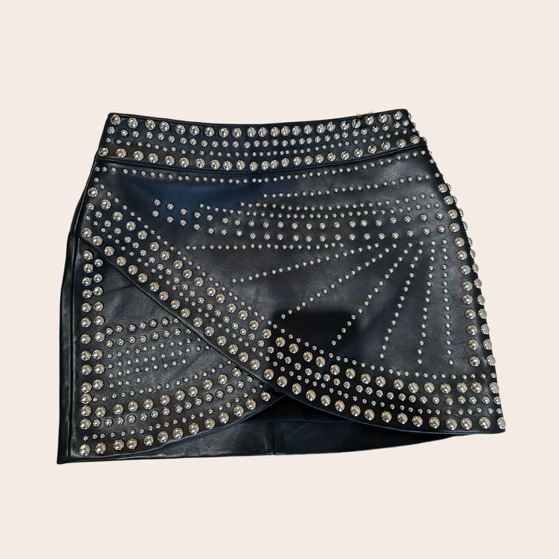 Юбка Balmain кожаная